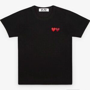 CDG Play Double Hearts Tshirt